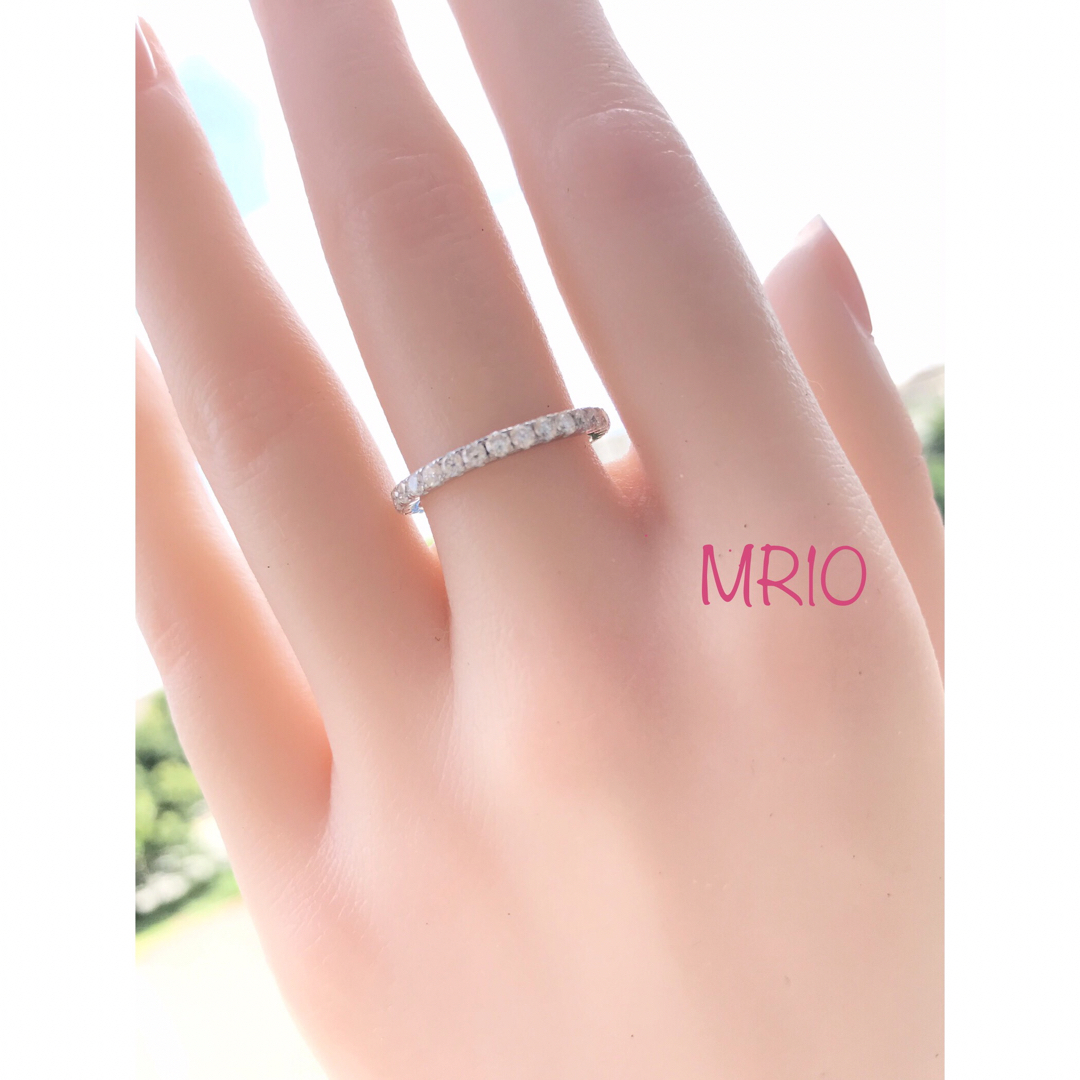 MR10／ 11号2㎜　フルエタニティ モアサナイト リング ♡ シルバー925 レディースのアクセサリー(リング(指輪))の商品写真