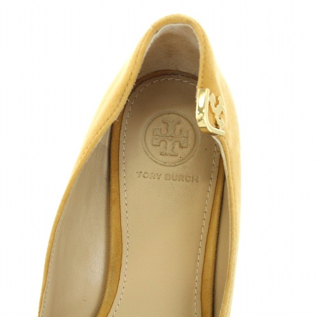 TORY BURCH ロゴ フラットシューズ ブラック 黒 6M シルバー金具