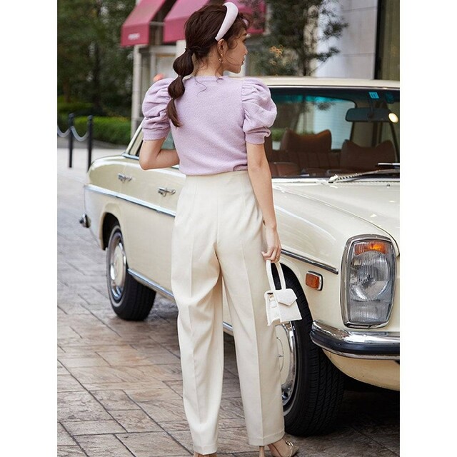 新品 eimy istoire♡ハイウエストタックパンツ♡-