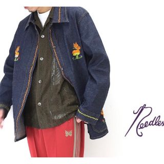 ニードルス(Needles)の22SS Needles P&M Emb. Jacket 刺繍デニムジャケット(Gジャン/デニムジャケット)