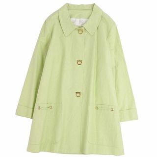 ニナリッチ(NINA RICCI)の美品 Vintage ニナリッチ NINA RICCI コート ステンカラーコート バルマカーンコート リネン アウター レディース 40(M相当) グリーン(その他)