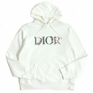 美品□22AW DIOR/ディオール オム 293J678A0531 ロゴエンブロイダリー プルオーバー スウェットパーカー/フーディー 黒 XS 伊製 正規品