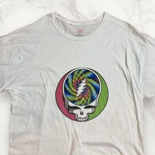 HGY Hanes 古着   白 グレイトフル・デッド　サイケ　バンド Tシャツ(Tシャツ/カットソー(半袖/袖なし))