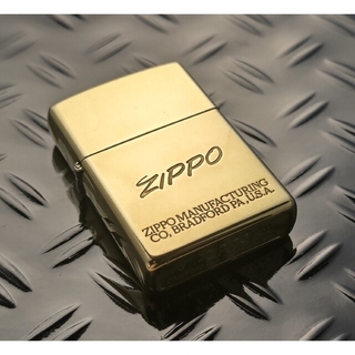 ジッポー(ZIPPO)のZIPPO(ノーマル) イタリックロゴ 真鍮 2001年製(タバコグッズ)