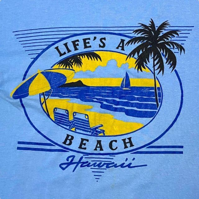 80s USA LIFE'S A BEACH ライフイズアビーチ ビンテージ - Tシャツ