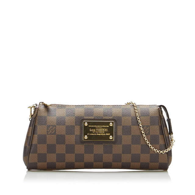 美品 ルイ ヴィトン ダミエ エヴァ チェーン ハンドバッグ ショルダーバッグ 2WAY N55213 PVC レディース LOUIS VUITTON 【222-98650】
