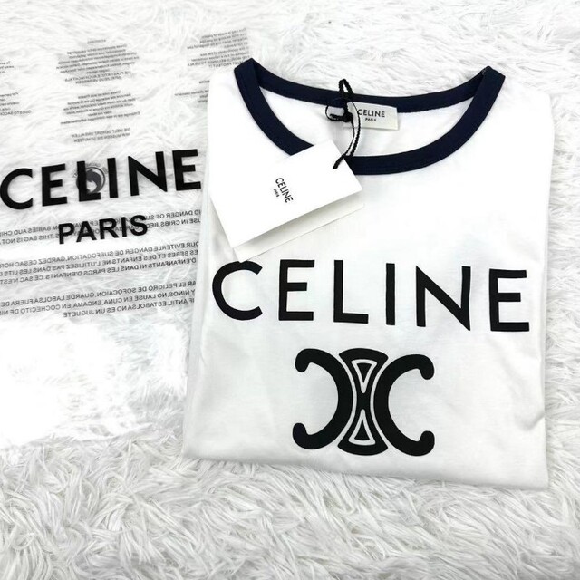 ラスト1点 CELINE セリーヌ Tシャツ Mサイズ 注目のブランド 6000円