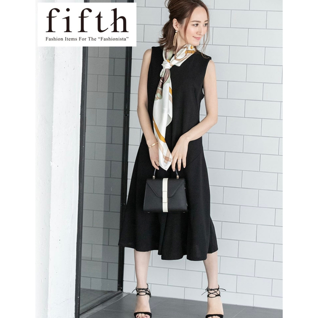 fifth(フィフス)のfifth 黒ロングワンピース レディースのワンピース(ロングワンピース/マキシワンピース)の商品写真