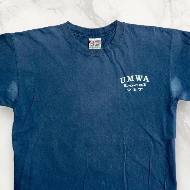 HGP BAYSIDE 古着 90s USA製 黒 UMWA　アメリカ Tシャツ メンズのトップス(Tシャツ/カットソー(半袖/袖なし))の商品写真