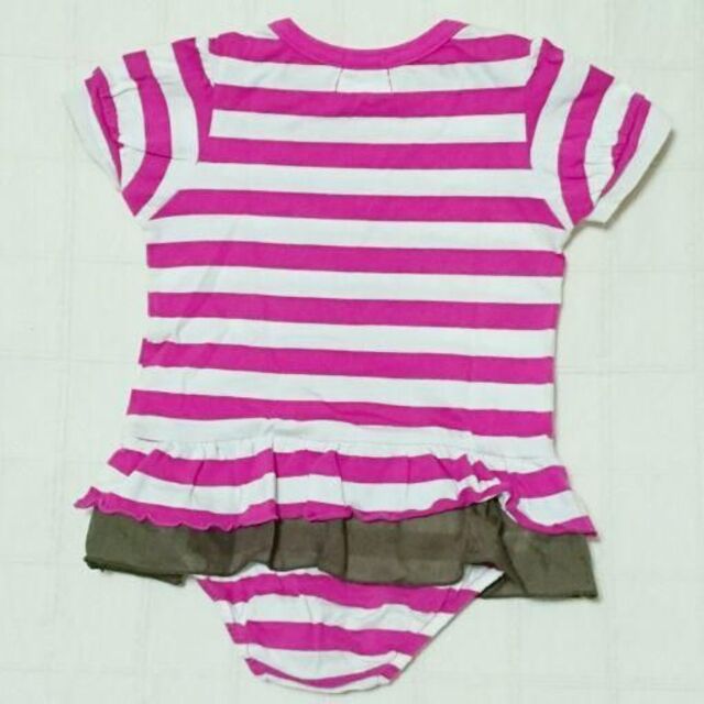 hakka baby(ハッカベビー)のS(70)　HAKKA BABY　いちごとボーダーのロンパース キッズ/ベビー/マタニティのベビー服(~85cm)(ロンパース)の商品写真