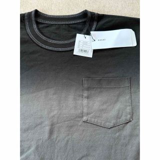 新品 sacai サカイ メンズ グラデーション ロング Tシャツ ダークグレー