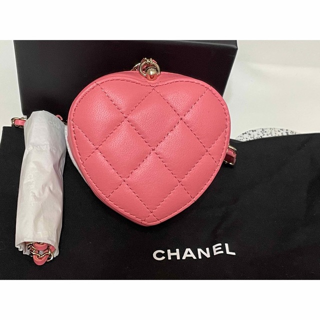 マトラッセCHANEL シャネル ハート バッグ チェーンウォレット ミニ