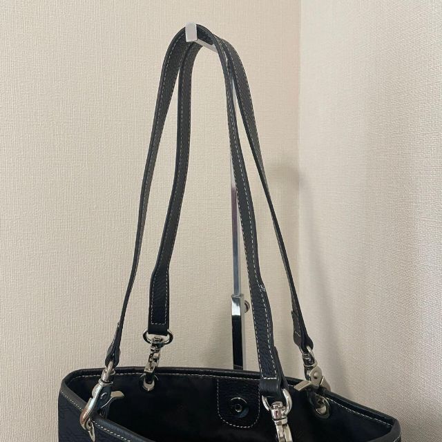 ✨美品✨バレンシアガ BBロゴ ハンドバッグ キャンバス×レザー 黒 ポーチ付き