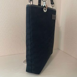 ✨美品✨バレンシアガ BBロゴ ハンドバッグ キャンバス×レザー 黒
