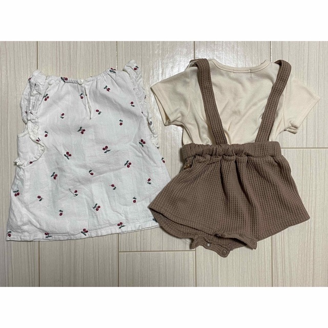 petit main(プティマイン)のタンクトップ　ベビーロンパース　まとめ売り キッズ/ベビー/マタニティのベビー服(~85cm)(タンクトップ/キャミソール)の商品写真