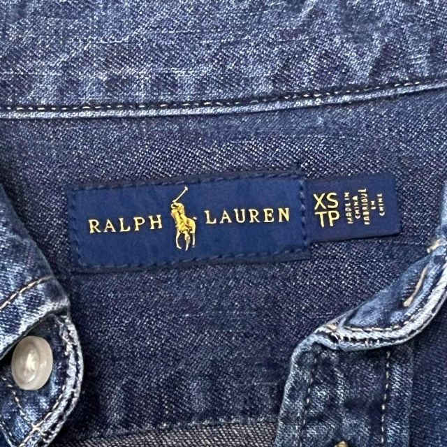 Ralph Lauren(ラルフローレン)の【美品】Ralph Lauren ラルフローレン　デニム　シャツ　ワンピース レディースのワンピース(ロングワンピース/マキシワンピース)の商品写真