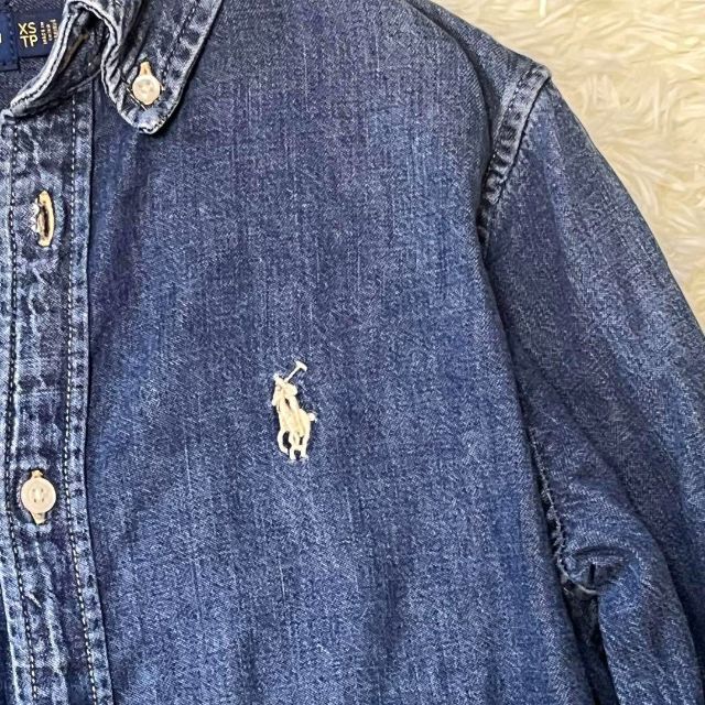 Ralph Lauren(ラルフローレン)の【美品】Ralph Lauren ラルフローレン　デニム　シャツ　ワンピース レディースのワンピース(ロングワンピース/マキシワンピース)の商品写真