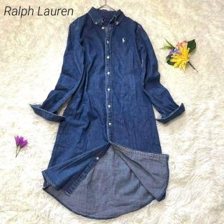 ラルフローレン(Ralph Lauren)の【美品】Ralph Lauren ラルフローレン　デニム　シャツ　ワンピース(ロングワンピース/マキシワンピース)