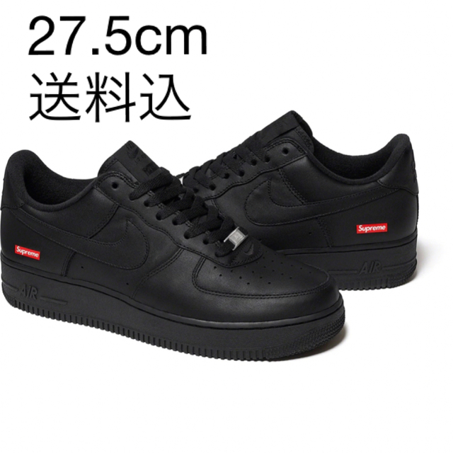 Supreme Nike Air Force 1 black 27.5cm靴/シューズ