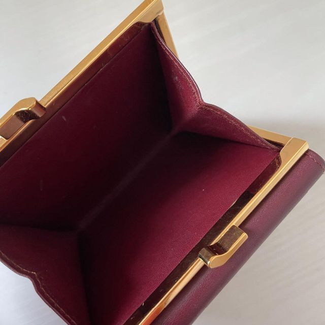 Cartier(カルティエ)の✨美品✨ カルティエ マストライン がま口 二つ折り財布 ボルドー ゴールド金具 レディースのファッション小物(財布)の商品写真