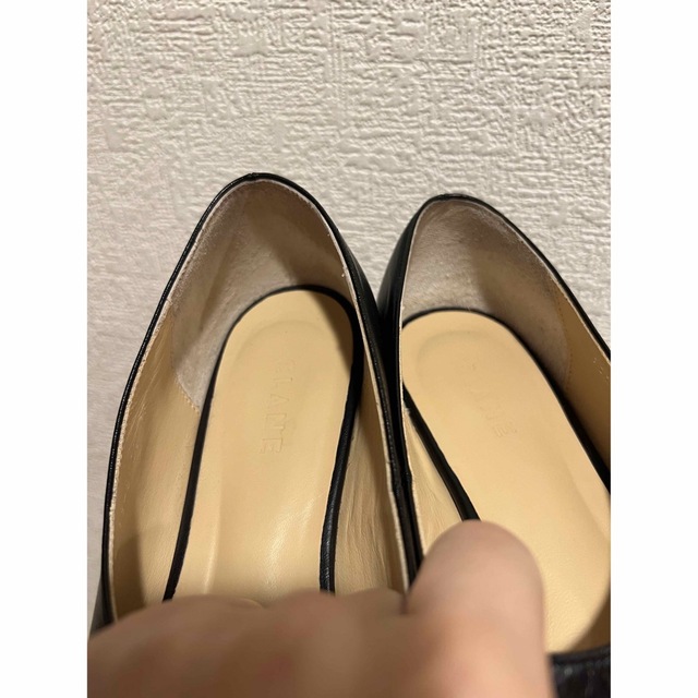 CLANE - CLANE ASYMMETRY HOLE FLAT SHOES ブラック37の通販 by yuuka ...