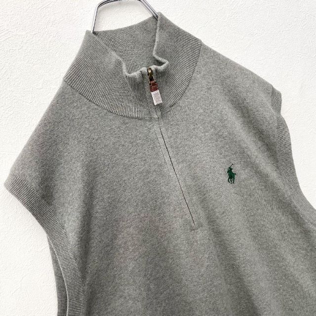 至高の1枚】ポロラルフローレン ポニー刺繍 ワンポイント ハーフジップ