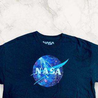 HFU NASA 古着   黒 ナサ　宇宙　スペース　ロゴ Tシャツ(Tシャツ/カットソー(半袖/袖なし))