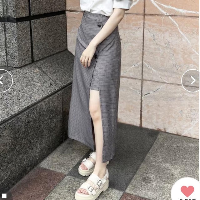NICE CLAUP サイドボタンスリットスカートの通販 by じーま's shop｜ラクマ