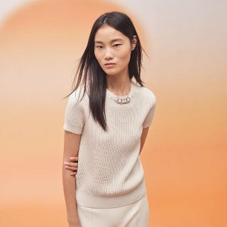 エルメス(Hermes)の★HERMES★2023SS★未使用★ネックチェーン★シルク★ニット(ニット/セーター)