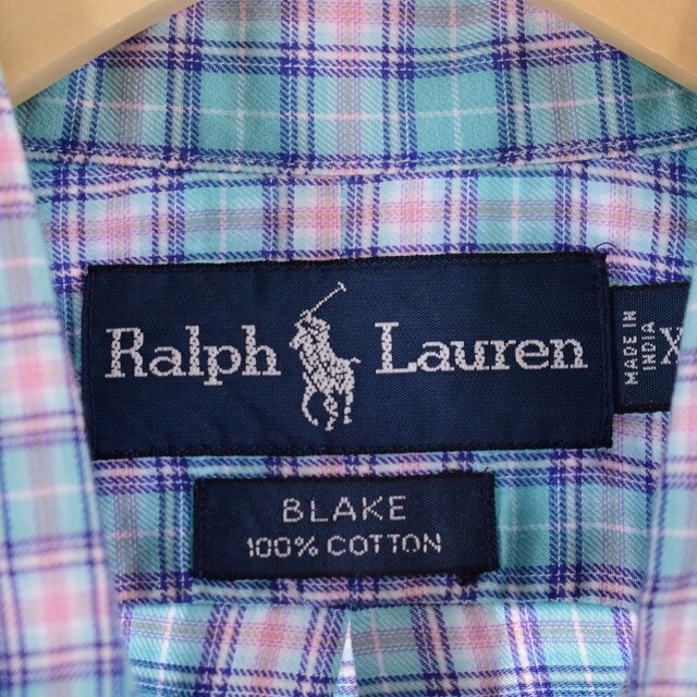 Ralph Lauren(ラルフローレン)の古着 ラルフローレン Ralph Lauren BLAKE 長袖 ボタンダウンチェックシャツ メンズXL /eaa333229 メンズのトップス(シャツ)の商品写真