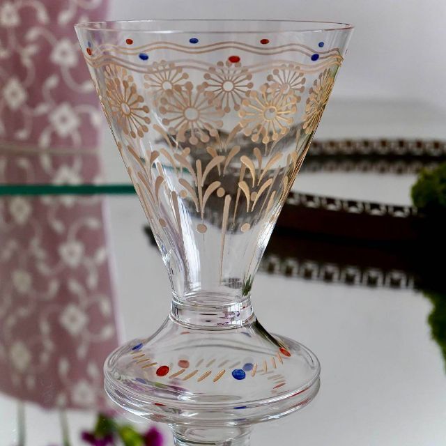 Baccarat(バカラ)のオールドバカラBaccarat金彩エナメル11965ウォーター水用ワイングラス② インテリア/住まい/日用品のキッチン/食器(グラス/カップ)の商品写真