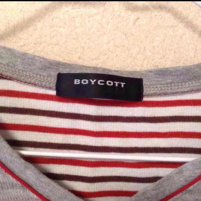 BOYCOTT(ボイコット)の【boycott】グレー トップス メンズのトップス(Tシャツ/カットソー(七分/長袖))の商品写真