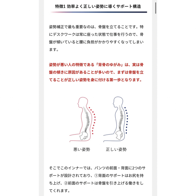 TENTIAL開発 Body Care Inner メンズ 姿勢補正 下着