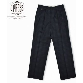 ジェイプレス(J.PRESS)のJ.PRESS NEW ENGLAND チェックウール スラックスパンツ W76(スラックス)