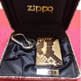 超希少　新品・未使用　zippo  バイソンオイルライター　本錦蛇革製