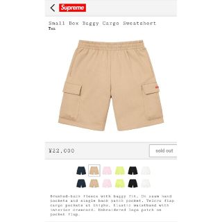 Supreme - Supreme Small Box Baggy Cargo Sweatshortの通販 by