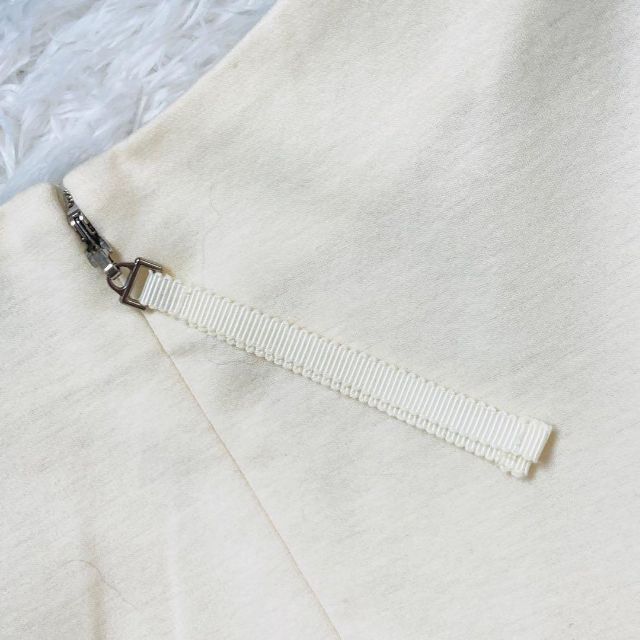 【美品】TO BE CHIC ワンピース リボン レース アイボリー 42 6