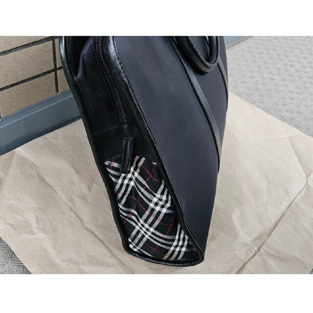 BURBERRY BLACK LABEL(バーバリーブラックレーベル)のBURBERRY BLACKlabel A4可 ノバチェック トートバッグ　黒 メンズのバッグ(ビジネスバッグ)の商品写真