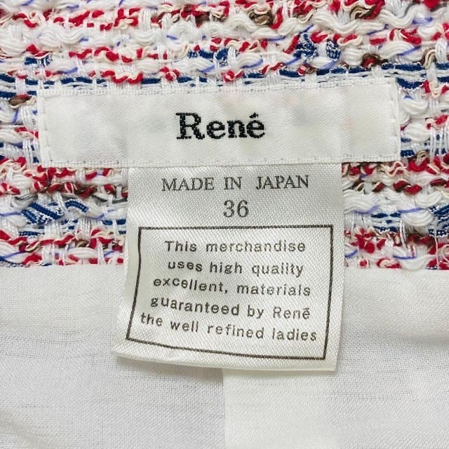 René - 【美品】Rene ワンピース 高級イタリア製 TISSUE ツイードの ...