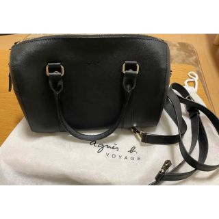 美品　アニエスベー　レザー　2way　ショルダーバッグ　ボストンバッグ