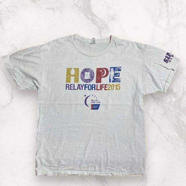 HEJ FRUIT 古着   白 ホープ　HOPE　レタリング　ライフ Tシャツ メンズのトップス(Tシャツ/カットソー(半袖/袖なし))の商品写真