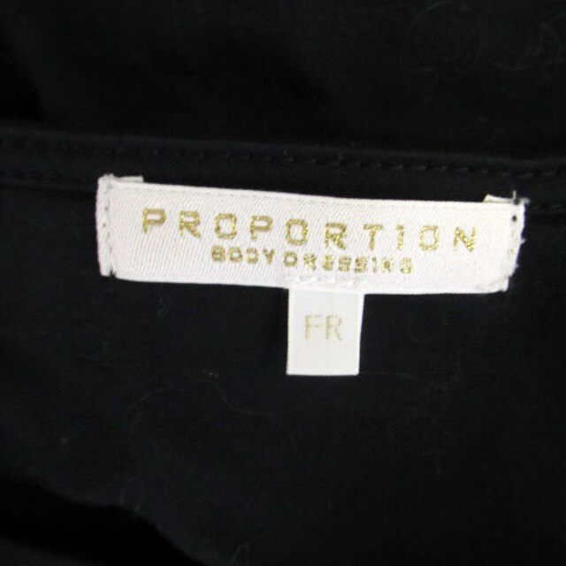 PROPORTION BODY DRESSING(プロポーションボディドレッシング)のプロポーション ボディドレッシング カットソー 半袖 レース フリル FR 黒 レディースのトップス(カットソー(半袖/袖なし))の商品写真