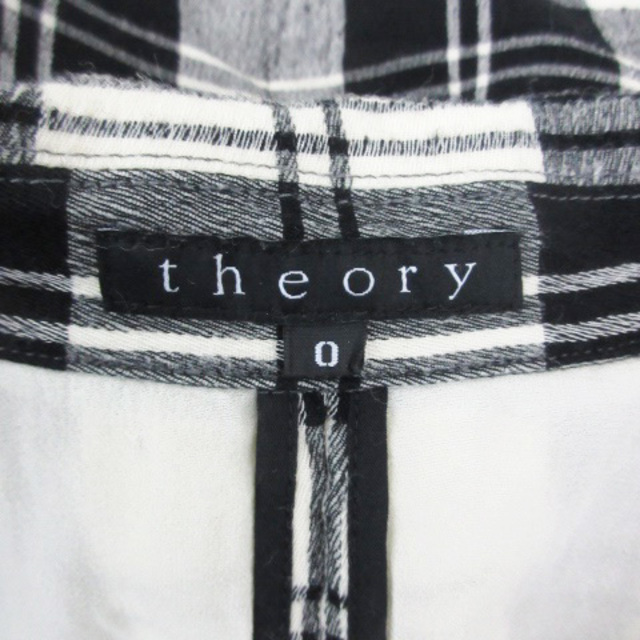 theory(セオリー)のセオリー テーラードジャケット シングルボタン 総裏地 チェック柄 0 黒 レディースのジャケット/アウター(その他)の商品写真