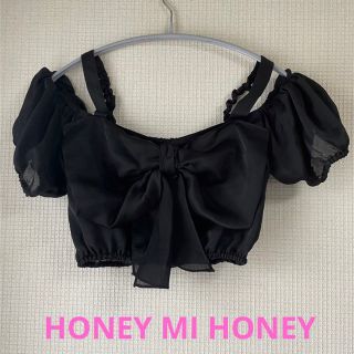 ハニーミーハニー(Honey mi Honey)のHONEY MI HONEY ハニーミーハニー　リボンブラウス(シャツ/ブラウス(半袖/袖なし))