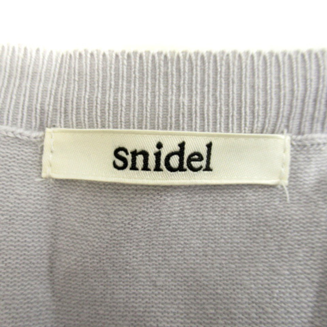 SNIDEL(スナイデル)のスナイデル ニット カットソー 長袖 ロング丈 切替 シフォン F ライトグレー レディースのトップス(ニット/セーター)の商品写真