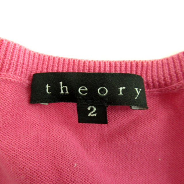 theory(セオリー)のセオリー theory ニット カットソー 長袖 Vネック 無地 2 ピンク レディースのトップス(ニット/セーター)の商品写真