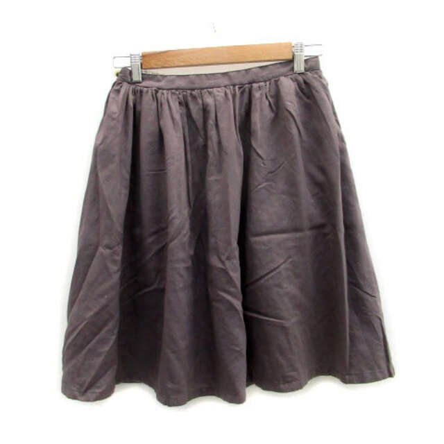 Ebonyivory(エボニーアイボリー)のエボニーアイボリー ギャザースカート フレアスカート ひざ F チャコールグレー レディースのスカート(ひざ丈スカート)の商品写真