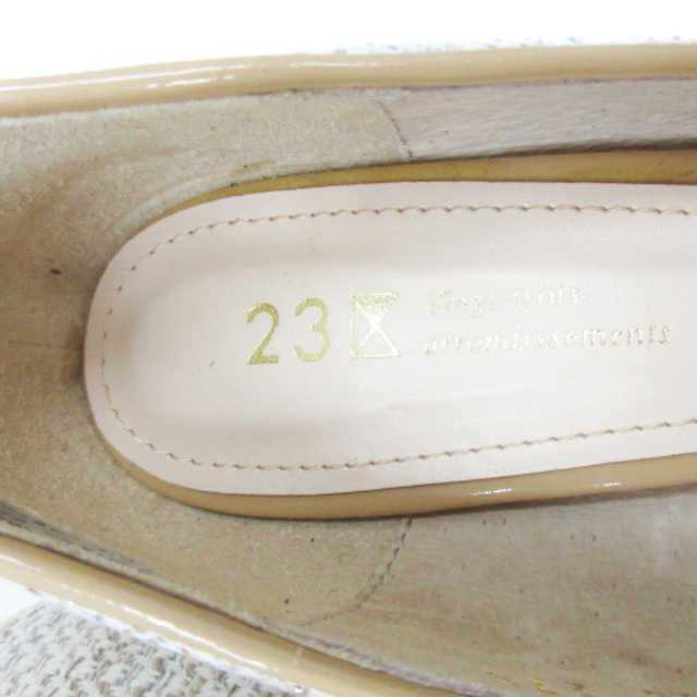 23区(ニジュウサンク)の23区 オンワード樫山 パンプス  リボン 22.5 白 ベージュ /FF52 レディースの靴/シューズ(ハイヒール/パンプス)の商品写真