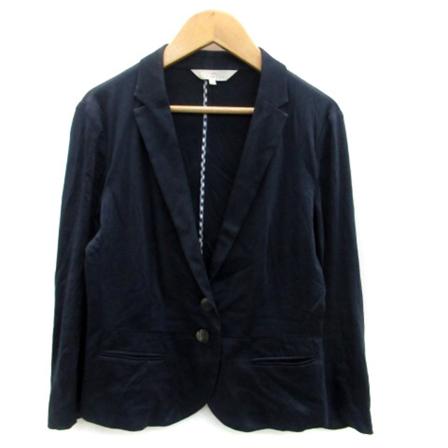 kumikyoku（組曲）(クミキョク)のクミキョク 組曲 ジャケット オープンカラー 七分袖 ショート丈 2 紺 レディースのジャケット/アウター(その他)の商品写真