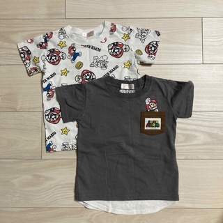 バンダイ(BANDAI)のスーパーマリオ Tシャツ 2枚組 100cm(Tシャツ/カットソー)